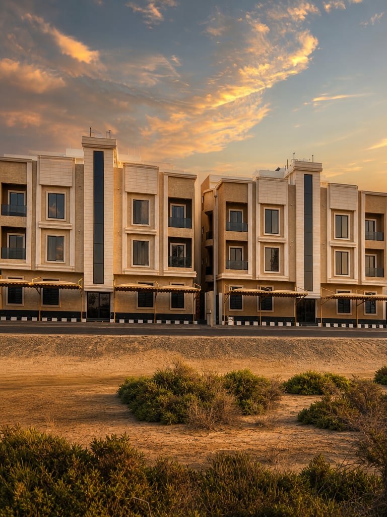 عمائر سكنية بواجهات مكتملة